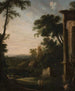 Landscape painting with architecture and staffage - Pierre Antoine Patel the Younger — artwork view