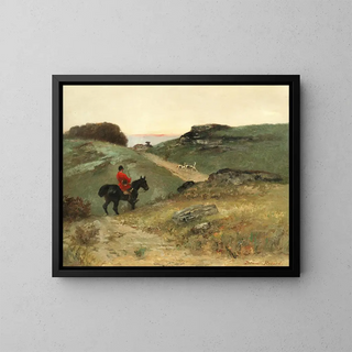 The Hunter Returning Home - Pierre Auguste Brunet-Houard — framed artwork on a wall