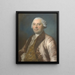 Portrait of a man in old pink coat lined with fur - Pierre Bernard — framed artwork on a wall