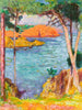 Coastal scene, pines and red rocks - Pierre Bonnard — artwork view