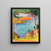 Coastal scene, pines and red rocks - Pierre Bonnard — framed artwork on a wall