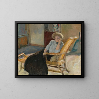 Woman sitting - Pierre Bonnard — framed artwork on a wall