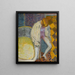 a woman coming out of the bath - Pierre Bonnard — framed artwork on a wall