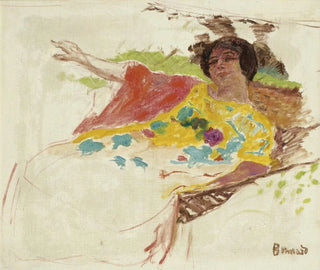 Woman in a bathrobe in a hammock - Pierre Bonnard — artwork view