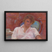 Young woman dreaming in an armchair Harmony pink - Pierre Bonnard — framed artwork on a wall