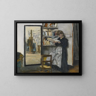 The Reading - Pierre Bonnard — framed artwork on a wall