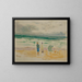La plage, trois personnages et un chien - Pierre Bonnard — framed artwork on a wall