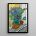 Lilas mauve dans un vase de terre jaune et vert - Pierre Bonnard — framed artwork on a wall