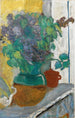 Lilas mauve dans un vase de terre jaune et vert - Pierre Bonnard — artwork view