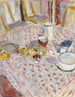 a Still Life on a Red Checkered Tablecloth - Pierre Bonnard — artwork view