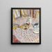 a Still Life on a Red Checkered Tablecloth - Pierre Bonnard — framed artwork on a wall