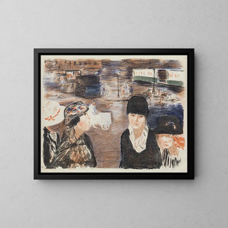 Place Clichy - Pierre Bonnard — framed artwork on a wall
