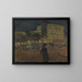 Place Pigalle at Night - Pierre Bonnard — framed artwork on a wall