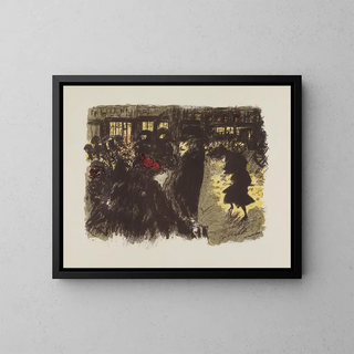 Place du Soir - Pierre Bonnard — framed artwork on a wall