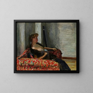 Portrait of a Woman - Pierre Bonnard — framed artwork on a wall