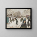 Rue sous la neige - Pierre Bonnard — framed artwork on a wall