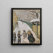 Rue sous la neige avec des enfants qui jouent - Pierre Bonnard — framed artwork on a wall