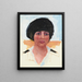 Head of a Woman with a Black Hat Mme Lucienne Dupuy de Frenelle Study - Pierre Bonnard — framed artwork on a wall