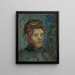 Head of a bearded young man - Pierre Bonnard — framed artwork on a wall