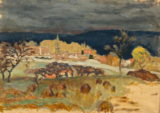 Village sky storm - Pierre Bonnard — artwork view