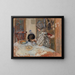 Woman and Dog at the Table - Pierre Bonnard — framed artwork on a wall