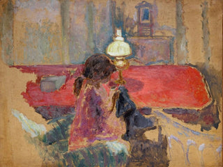 Woman with a Lamp - Pierre Bonnard — artwork view