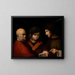 Trois hommes lisant une partition musicale - Pierre Carloni — framed artwork on a wall