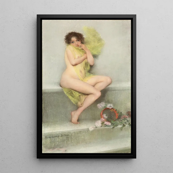 The Cold - Pierre Carrier-Belleuse — framed artwork on a wall