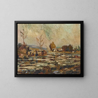 Landscape Painting - Pierre Dumont — framed artwork on a wall