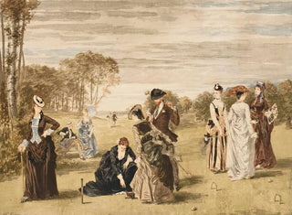 Elephants Playing Croquet - Pierre Gavarni — artwork view