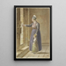 Young woman with her daughter in Provençal costume at a church window - Pierre Huard — framed artwork on a wall