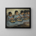 Farm girls peeling potatoes - Pierre Jacques Dierckx — framed artwork on a wall