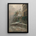 Rue de Montmartre sous la neige - Pierre Jacques Pelletier — framed artwork on a wall