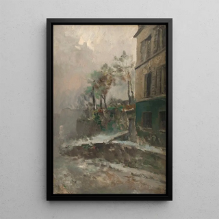 Pierre Jacques Pelletier - Rue de Montmartre sous la neige.webp