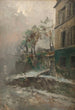 Rue de Montmartre sous la neige - Pierre Jacques Pelletier — artwork view