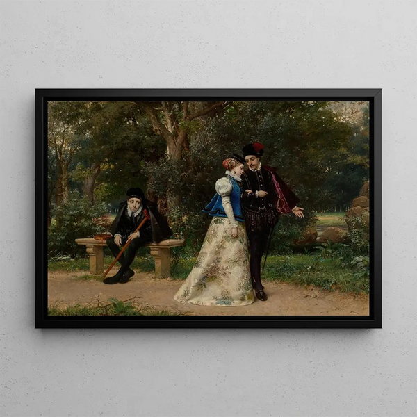 The disappointed suitor - Pierre Jean Van der Ouderaa — framed artwork on a wall