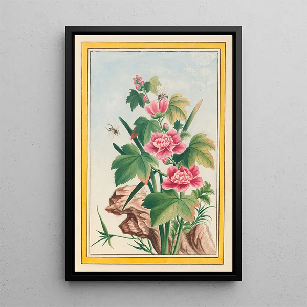 Chinese Plants Painting Pl012 - Pierre Joseph Buchoz — framed artwork on a wall