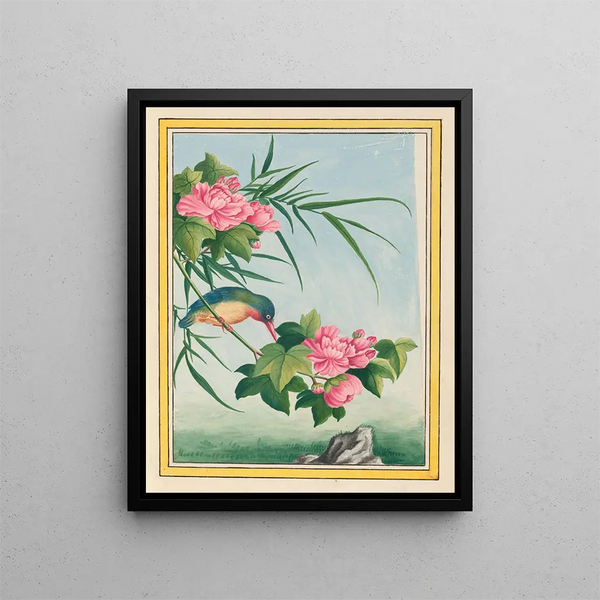 Plants of China Pl.016 - Pierre Joseph Buchoz — framed artwork on a wall