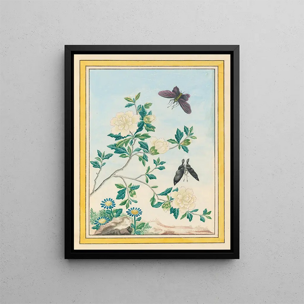Plants of China Pl.017 - Pierre Joseph Buchoz — framed artwork on a wall