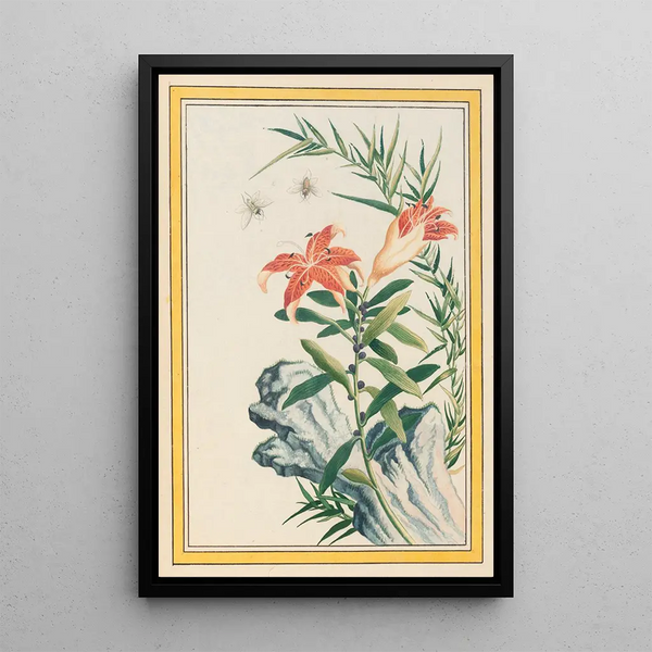 Plants of China Pl033 - Pierre Joseph Buchoz — framed artwork on a wall