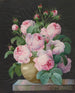 Roses roses dans un vase - Pierre Joseph Redouté — artwork view