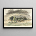 Hilly Landscape - Pierre Louis Dubourcq — framed artwork on a wall