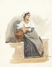 Study of a Young Italian Girl - Pierre Louis Dubourcq — artwork view