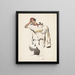 Young man standing - Pierre Louis Dubourcq — framed artwork on a wall