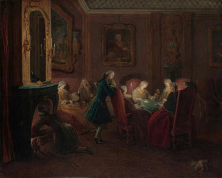 Players in a Salon - Pierre Louis Dumesnil the Younger — artwork view