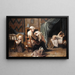 A bedroom where a maid dresses children - Pierre Louis Dumesnil the Younger — framed artwork on a wall