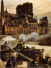 Notre-Dame and the Quai aux Fleurs seen from the apple market - Pierre Louis Moreau — artwork view