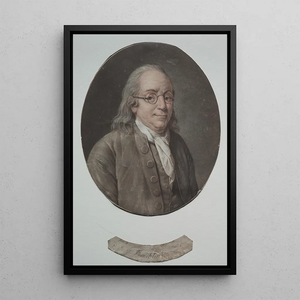 Benjamin Franklin - Pierre Michel Alix — framed artwork on a wall