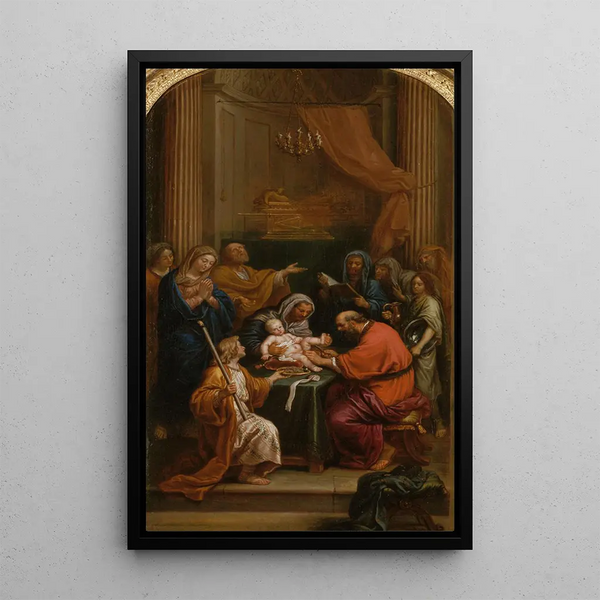 La Circoncision - Pierre Mignard — framed artwork on a wall