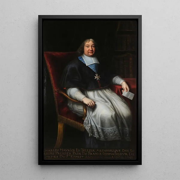 Monseigneur Charles-Maurice Le Tellier - Pierre Mignard — framed artwork on a wall